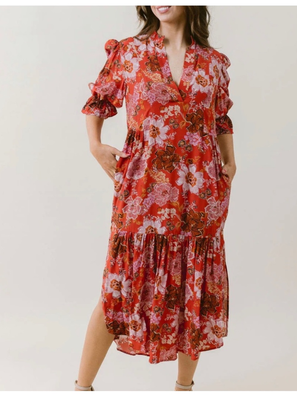 LAROQUE Pratt Dress in Cinnamon Floral Size Small S $396